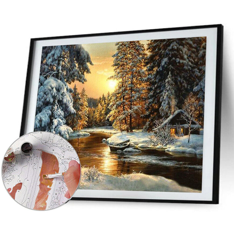 40x50cm Oil Paint By Numbers Landscape Frameless Picture DIY Decor (ZC3110)