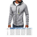 Hooded Zipper Men Long Sleeve Print Leisure Autumn Winter Cotton Fashion Coat
