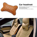 Car Styling Headrest Leather Seat Head Support Cushion Neck Pillows (Brown)