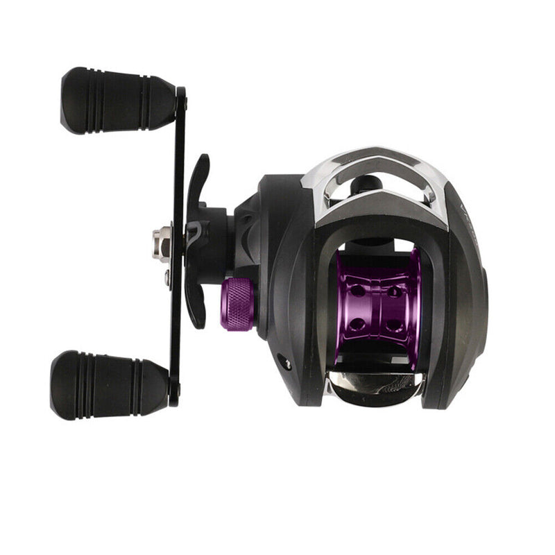 Low Profile Baitcasting Fishing Reel 8kg Drag 12-1BB Magnetic Brake Fishing Reel