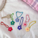 Purse Pendant Cute Color Flower Pendant Key Ring Decorations Plastics Keychain