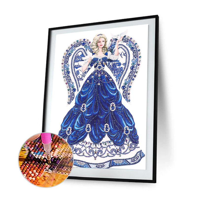 Art Wing Dress Beauty 5D Diamond Painting DIY Special Shaped Kit (UP069) Newly
