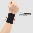 Elastic Wristband Summer Ice Silk Sport Cycling Wrist Brace (Black 8cm) Newly