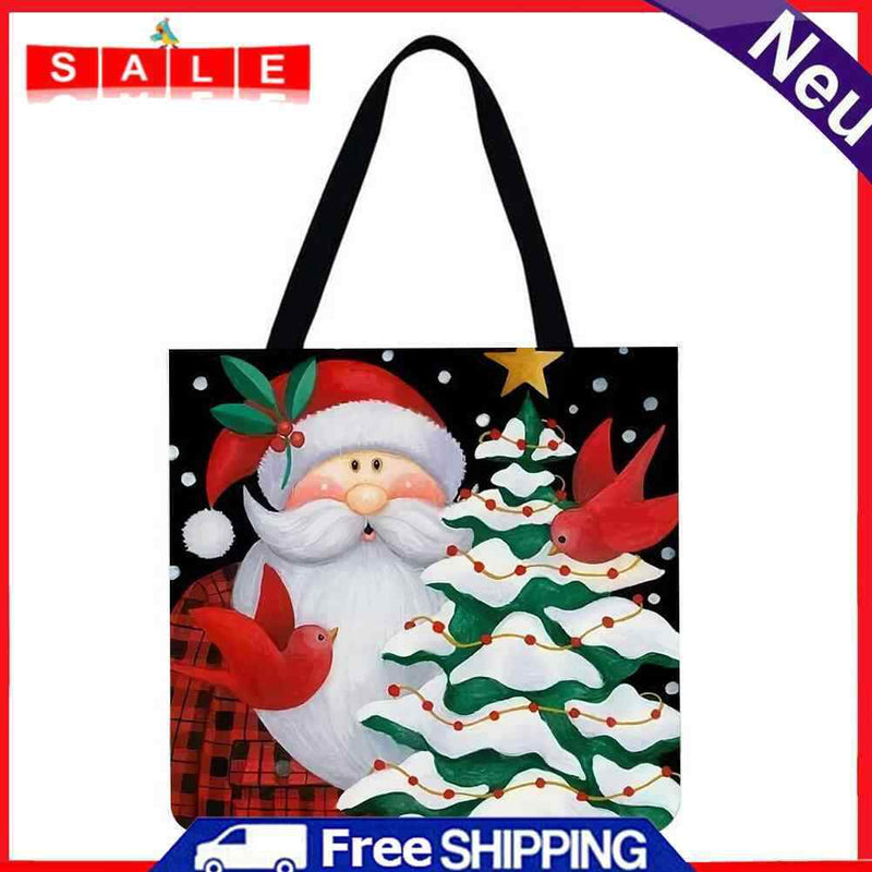Jumpauto Weihnachts-Einkaufstasche, bedruckt, lässig, groß, Handtasche (40 x 40