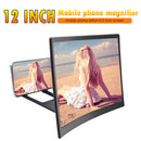 12 inch Curved Screen Mobile Phone Amplifier HD Screen Magnifier Expander Newly