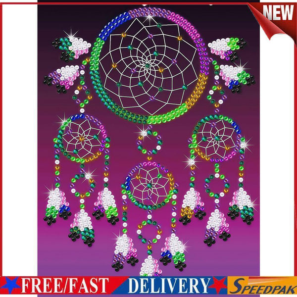 5D DIY Crystal Drill Diamond Painting Dream Catcher Rhinestone Kit (YXC080) #F