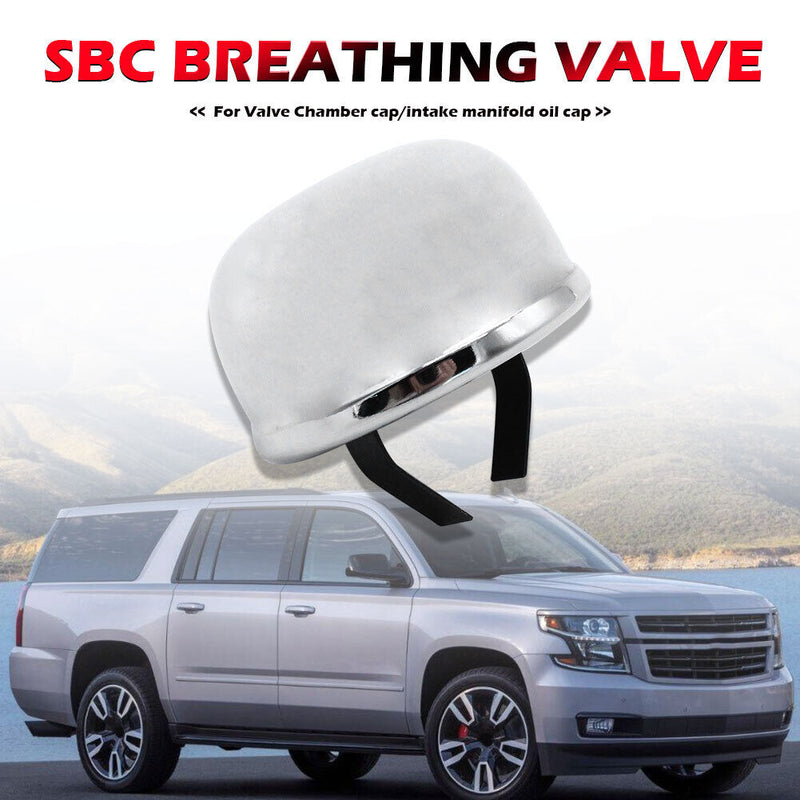 Chrome Push-in Valve Cover Breather for SBC Small Block Chevy 283 327 350