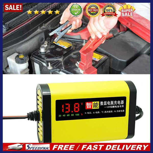 Lead-acid Battery Charger Led Display Us/eu Plug for Automotive Truck Motorcycle