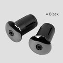 2pcs Bicycle Bar End Plugs Aluminum MTB Road Bike Handlebar Caps (Black) Newly