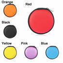 Round Hard Round Shaped Headphone Organizer Box Earphone Case Storage Bag