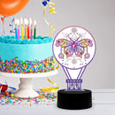 DIY Diamond Painting LED Light Fantasy Butterfly Night Lamp Needlework Decor