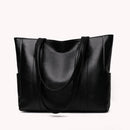 Fashion Ladies Large Capacity Commuter Handbag Solid Leather Shoulder Bag Totes