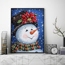 5D Rhinestone Pictures DIY Shy Snowman Full Round Drill Art Diamond Painting Kit