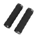 Bicycle Sponge Lock Handlebar Grips Soft Mountain Bike Handle Cover (Black)