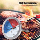 Stainless Steel Round Oven Thermometer BBQ Smoker Grill Temperature Gauge Newly