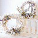 Ring Ornaments Garland Hanging Christmas Rattan Ring White Wreath Wreath Wicker