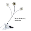 360 Degrees Flexible Lamp Holder E27 Base Light Socket Gooseneck Clip (2) Newly
