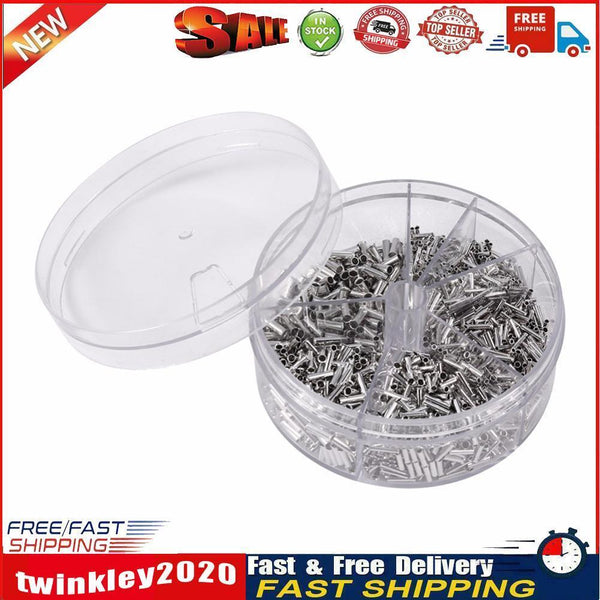 1900pcs 5 Models Non Insulated Electrical Crimp Cord Wire End Terminal Newly