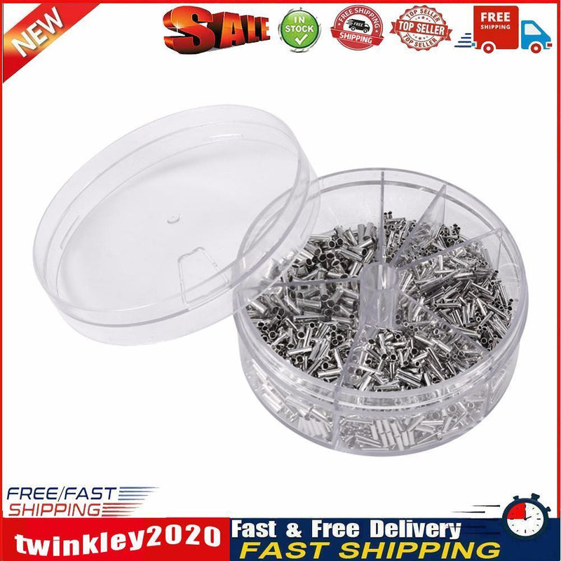 1900pcs 5 Models Non Insulated Electrical Crimp Cord Wire End Terminal Newly