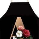 Letter A Print Kitchen Linen Apron Waterproof Home Cooking Bibs (82x68cm)
