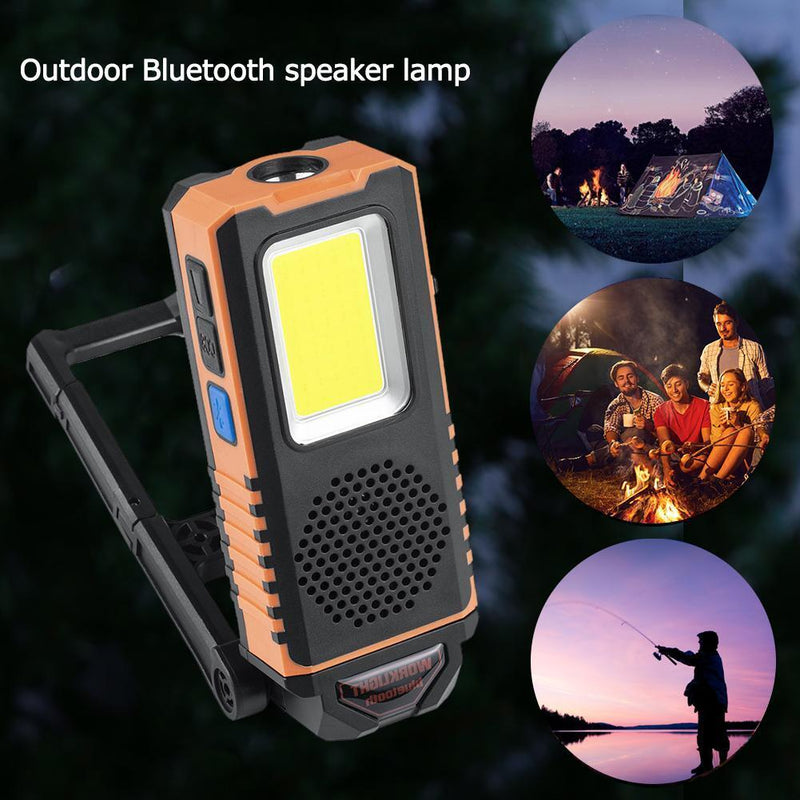 Multifunctional COB Work Light Bluetooth-compatible Speaker Portable 6 Mode