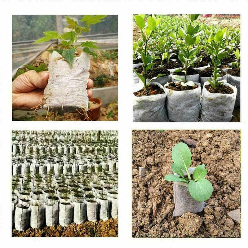 200* Biodegradable Non-woven Nursery Bags Plant Grow Seedling SALE Pots M3F6