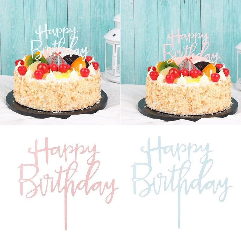 Decoration Gifts Acrylic Decor Cake Topper Party Supplies Happy Birthday