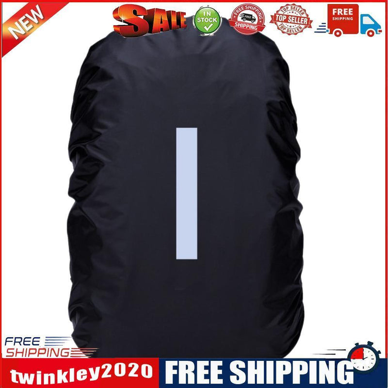 Waterproof Backpack Rain Cover Antislip Cross Buckle Strap (Black M)