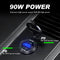 PD 45W USB 2 Ports Car Charger LED Voltmeter Quick Charge Phone Mini Adapter