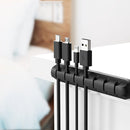 Silicone USB Cable Winder Tidy Management Clips Holder for Mouse Headphone
