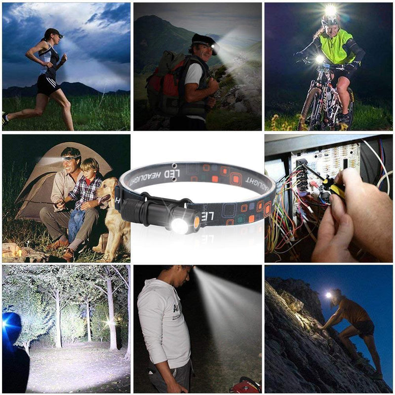 GLOBEAGLE LED Headlamp, USB Charging Interface, For Outdoor Fishing