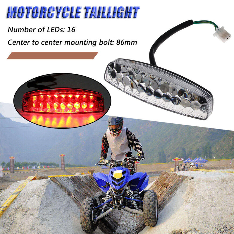 12V 16 LED Motorcycle Rear Tail Brake Lights for 50cc 125cc ATV Quad Kart Newly