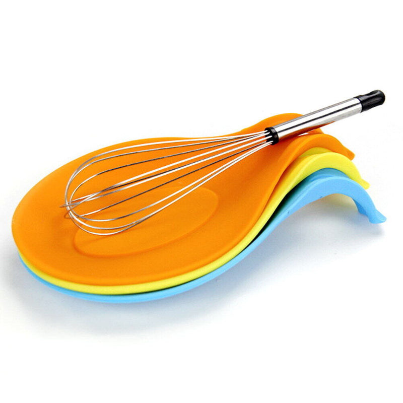 Attractive 1Pc Silicone Spoon Insulation Mat Silicone Heat Resistant Placemat D