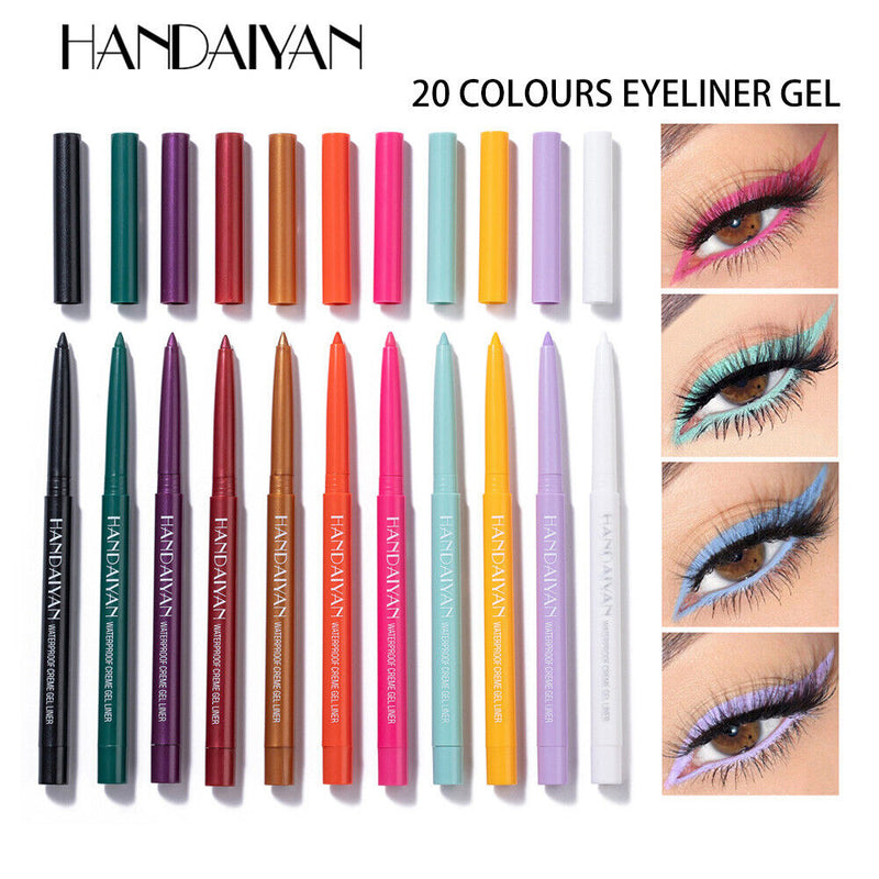 20pcs Colorful Eyeliner Gel Quick Dry Long Lasting Eyes Makeup Waterproof Sets