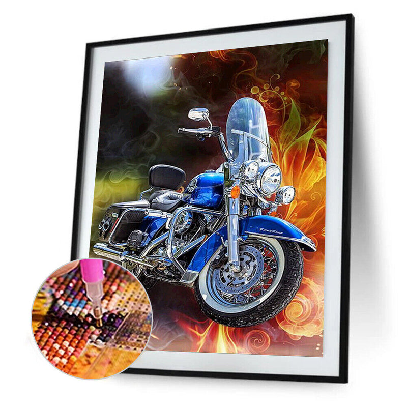 N/A 5D DIY Full Drill Diamond Painting Motorcycle Cross Stitch Embroidery Kit