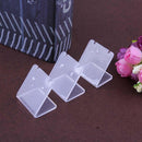 10pcs Clear Acrylic Earring Jewelry Display Rack Stand Holder+Protect Flim