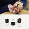 Women Gothic Jewelry Band Midi Above Knuckle Ring Set Punk Black Stack Plain