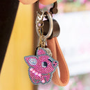 5pcs DIY Full Drill Special Shaped Diamond Painting Animal Key Ring Embroid