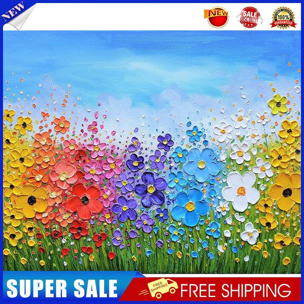 Frameless Oil Paint By Numbers Flower DIY Canvas Picture Craft (X724)