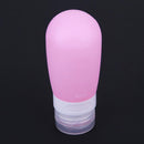 Silicone Refillable Bottle Makeup Liquid Travel Container(Pink)(80ml)