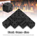 Dice Standard Six Sided Dices Set Non-printed Points Black Dice Game Accessory