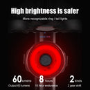 Waterproof USB LED Rear Tail Bike Light Bicycle Cycling Sports Lamp w/2 Battery