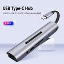 Charging 3.5mm Audio USB 3.0 Type-C Expander Gigabit Ethernet USB C Hub 4K HDMI
