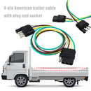 Tirol 2ft Trailer Light Wiring Harness 4 Way Flat 18 AWG Wire Connectors