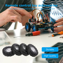 4pcs Wheel Rims Tire Set for 1/10 Axial Hsp Redcat Traxxas RC Off-Road Truck Car