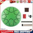 6 inch 8 Tune Hand Pan Tank Steel Tongue Drum Percussion Instrument (Green)
