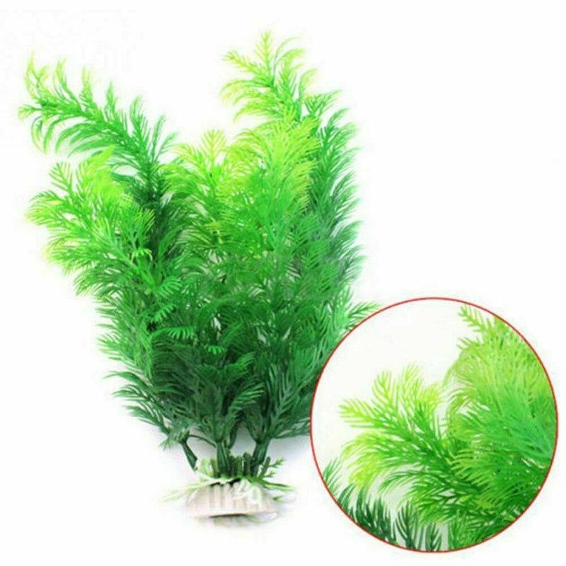 Artificial Grass Aquarium Ornament Water Plant Plastic For Fish Z Large P7B2