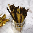 8 Bags Party Baking Ste Wrapping Metallic Wire Cellophane Bag Pack Sealing Ties