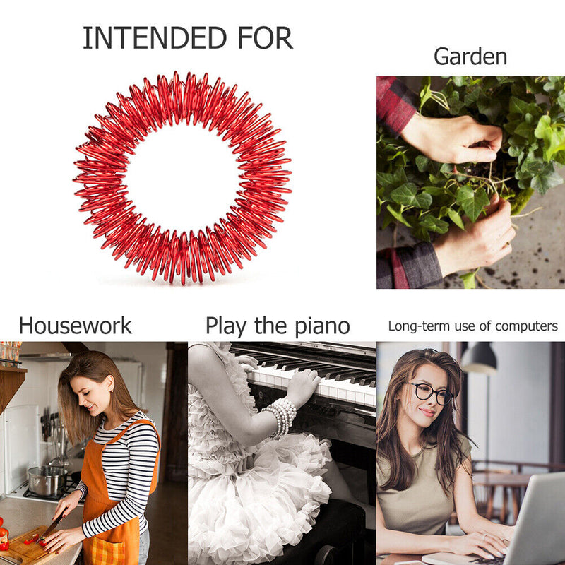 Stainless Steel Finger Massage Acupuncture Rings Hand Finger Health Care Tools