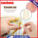 9pcs/set Knitting Needle Home Bamboo Wood Crochet Needles Weaving Sewing Tools
